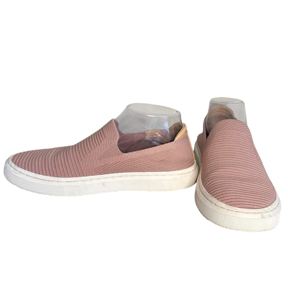 UGG Rose Pink Sammy Chevron Slip On Sneakers Excellent Knit Women's Size 8